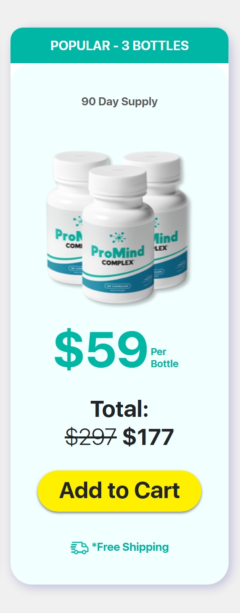 ProMind Complex™ 3 Bottle Memory, Focus & Cognitive Wellness Formula